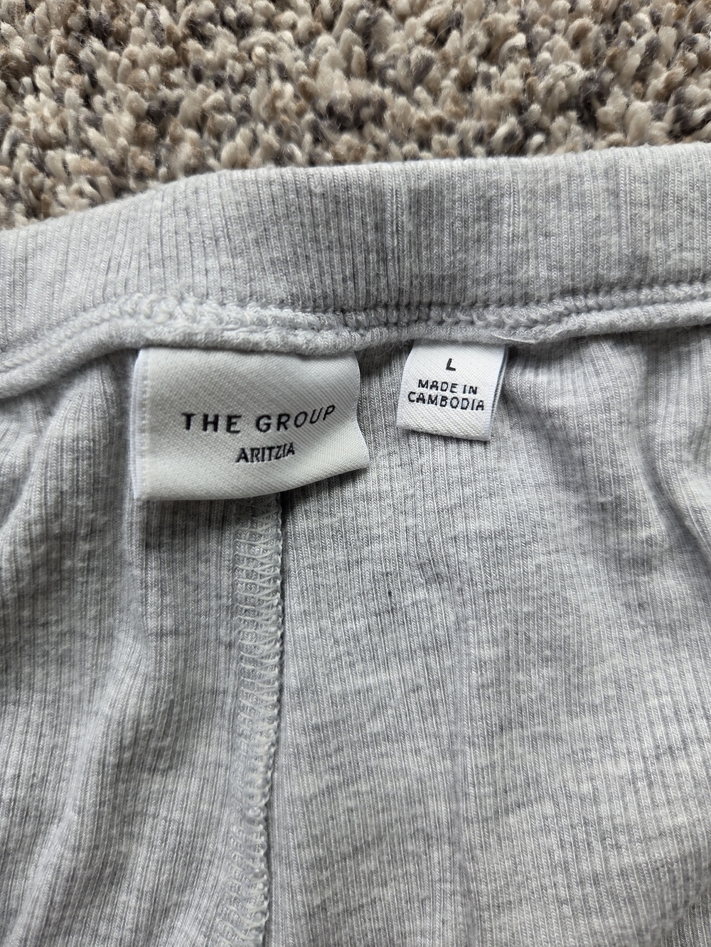 Aritzia Light Gray Wide-Leg Lounge Pants - Picture 2 of 2